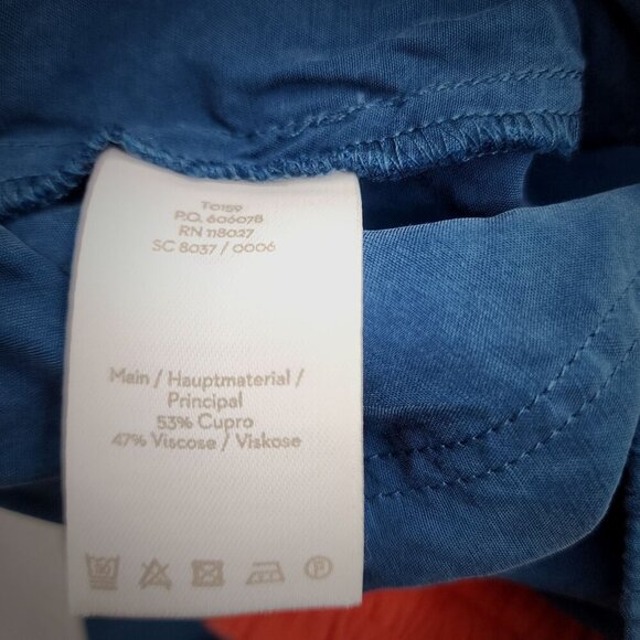 Boden Vegan Silk Shorts Pull On Women's Size 4 Blue - Picture 5 of 7